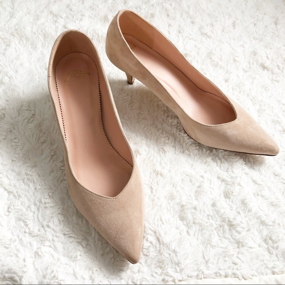 J. Crew Shoes - J Crew Dulci Suede Kitten Heels